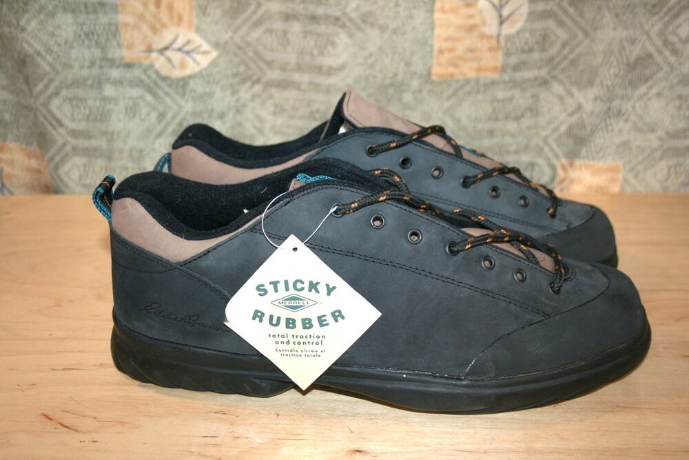 Eddie Bauer Approach Black Leather Hiking Shoes 49 / 14
